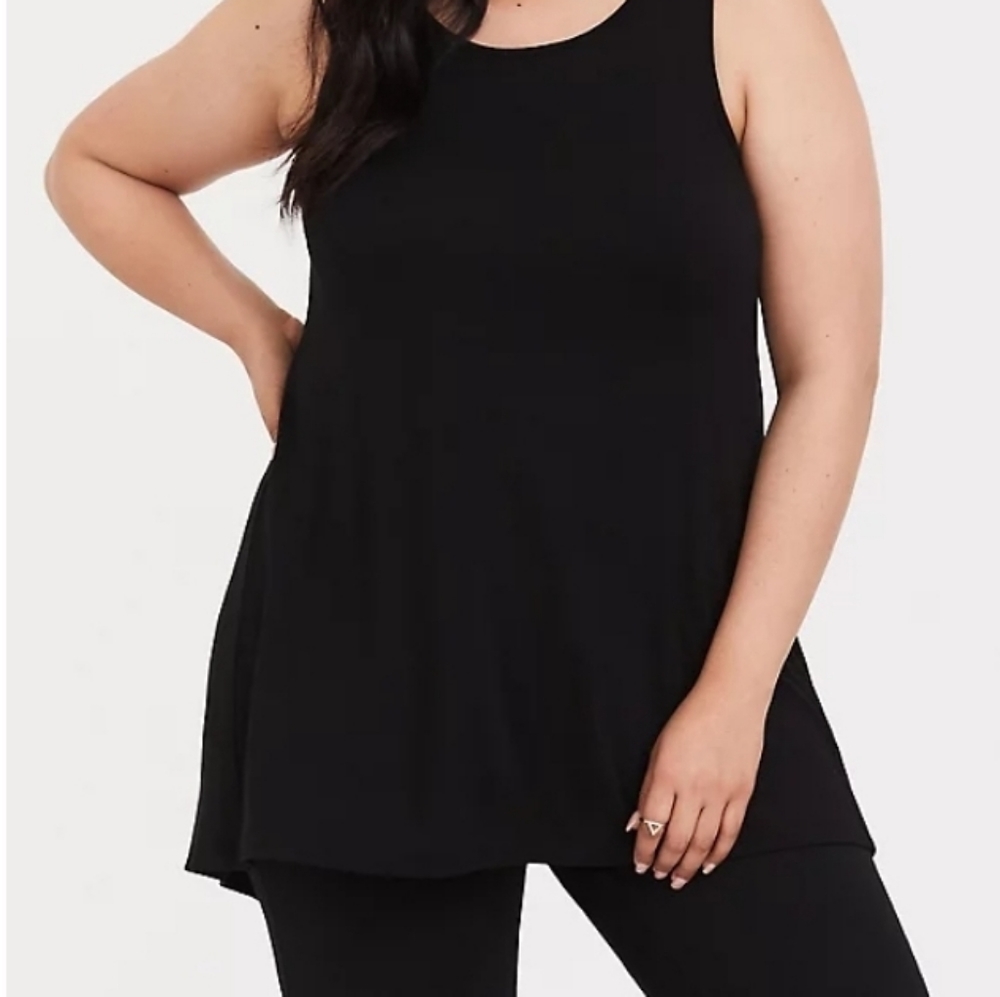 Super Soft Black Split Back Tank - image 5